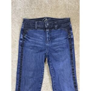 Miraclebody Two-Tone Blue Jeans Size 2 Stretch Ankle Length A843